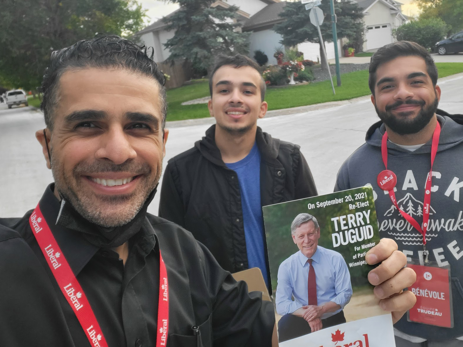 Sachit Door knocking in Winnipeg for the 2021 election